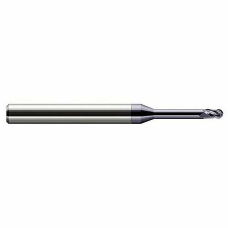 HARVEY TOOL 0.039in. 1 mm Cutter dia. x 0.059in. x 0.281in. 9/32 Reach Carbide Ball End Mill, 3 Flutes 868239-C3
